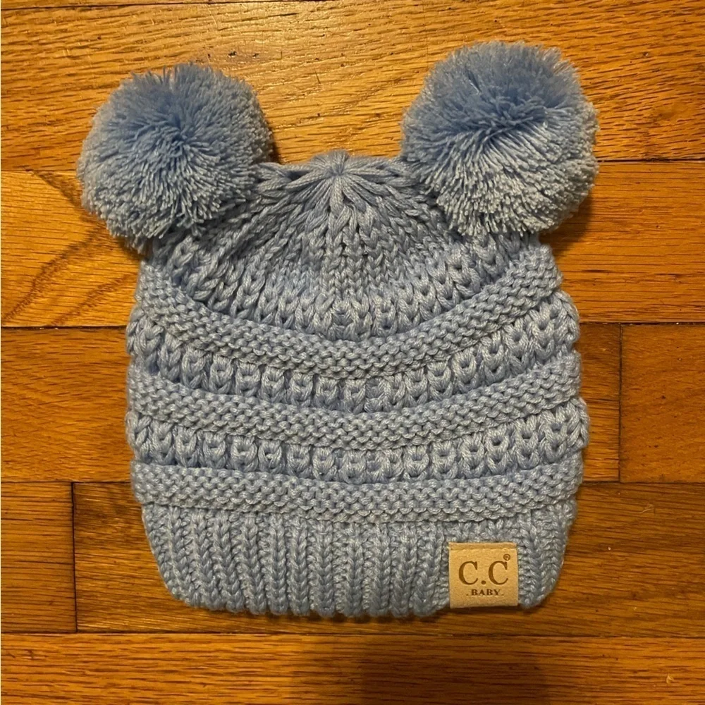 C.C Baby | Light Blue Pom Pom Hat | 0-6 mo